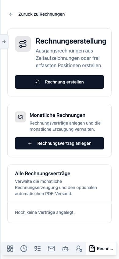 Mobile view of Invoice builder in Neuronize ERP
