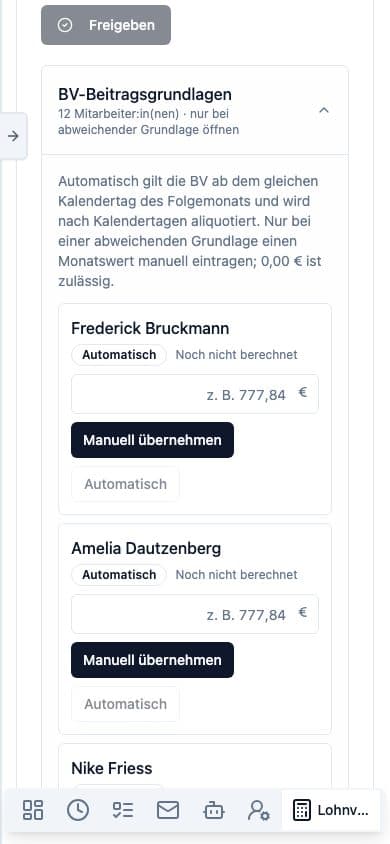 Mobile view of Payroll in Neuronize ERP