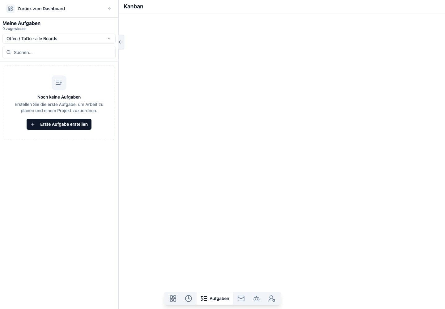Desktop view of Tasks in Neuronize ERP